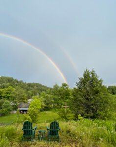 We have two great seats at the top of our hill.